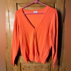 🎉Cielo Orange Cardigan - Size Medium. Beautiful color!!